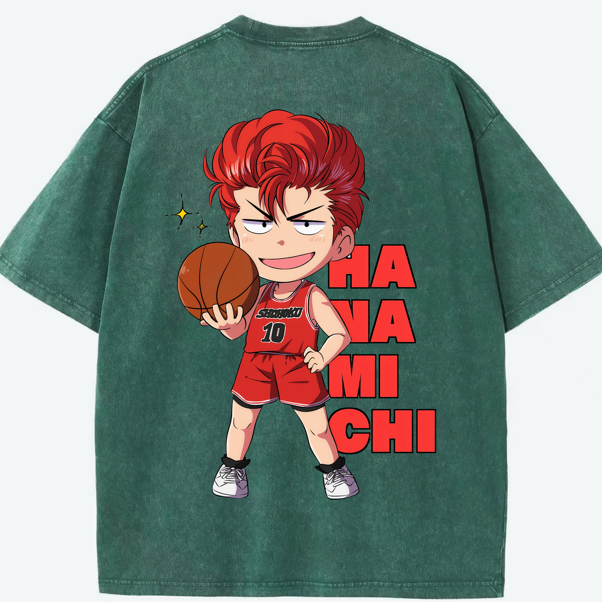（画像用） SLAM DUNK／スラムダンク 綿100% ヴィンテージ風 半袖Tシャツ（背面プリント）